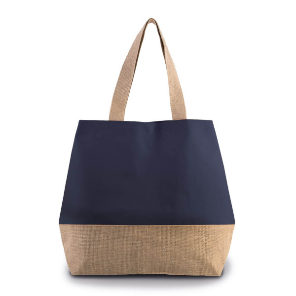 Eko torba płócienna z dnem z juty KI0235 Patriot Blue / Natural