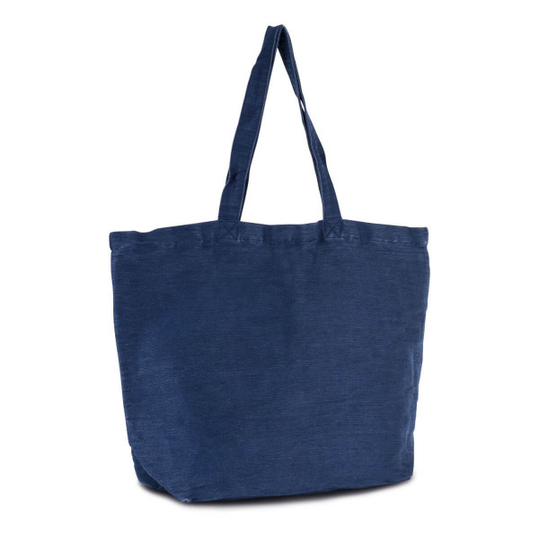 Eko duża torba z jutobawełny - Juco - KI0231 Washed Midnight Blue