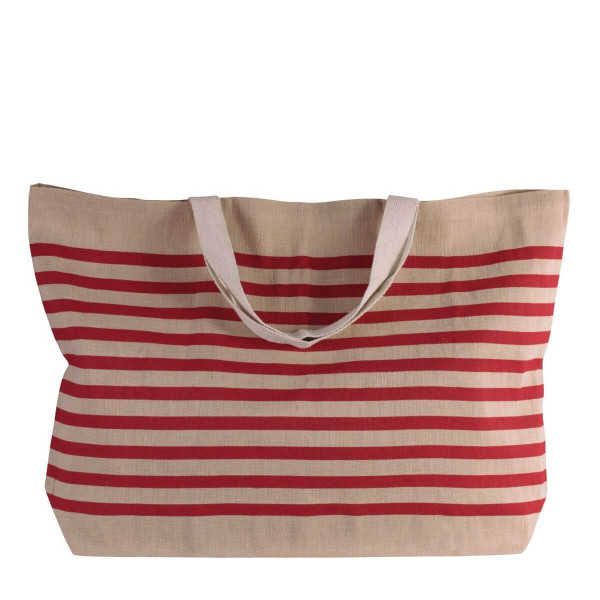 Eko duża torba z jutobawełny - Juco - XXL - KI0228 Natural / Red