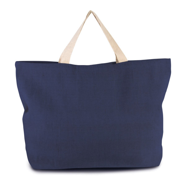 Eko duża torba z jutobawełny z kieszenią - Juco - XXL - KI0260 Patriot Blue