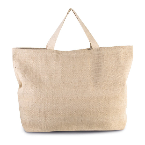 Eko duża torba z jutobawełny z kieszenią - Juco - XXL - KI0260 Rustic Natural