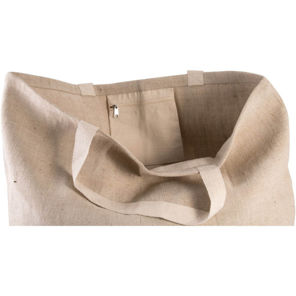 Eko duża torba z jutobawełny z kieszenią - Juco - XXL - KI0260 Rustic Natural