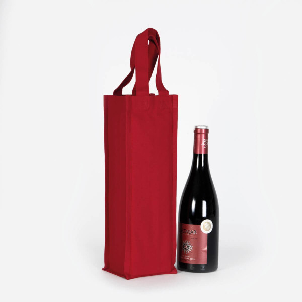 Eko płócienna torba na wino KI0269 Cherry Red