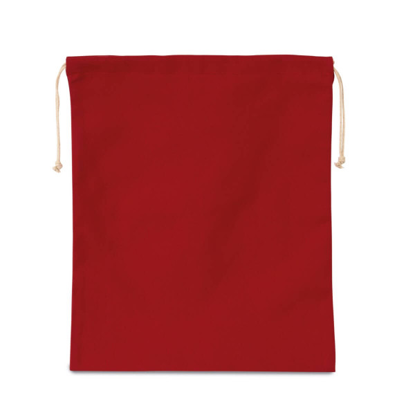 Eko bawełniany worek świąteczny na prezenty KI0747 Cherry Red