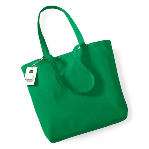 Eko torba z dnem z bawełny organicznej W180 Kelly Green