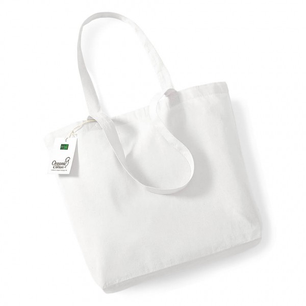 Eko torba z dnem z bawełny organicznej W180 White