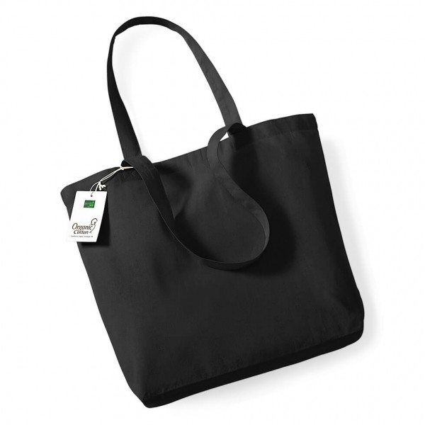Eko torba z dnem z bawełny organicznej W180 Black