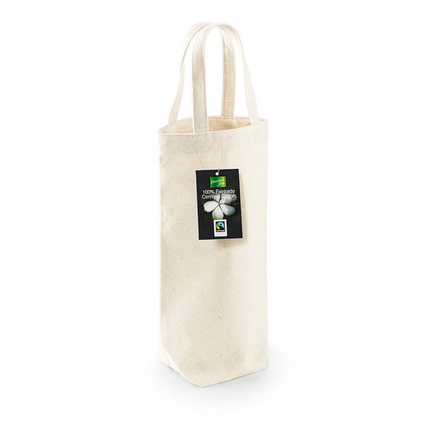 Eko bawełniana torba Fairtrade na butelki W620 Natural