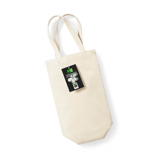 Eko bawełniana torba Fairtrade na butelki W620 Natural