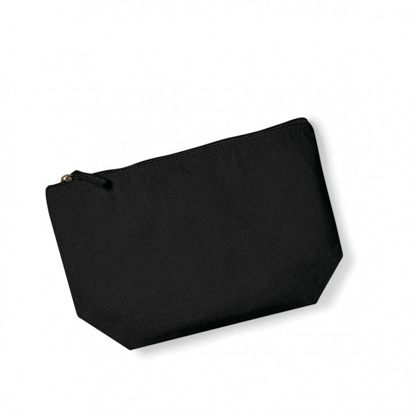 Bawełniana Organiczna Kosmetyczka / Etui Na Akcesoria i Kosmetyki W840 Black Size M