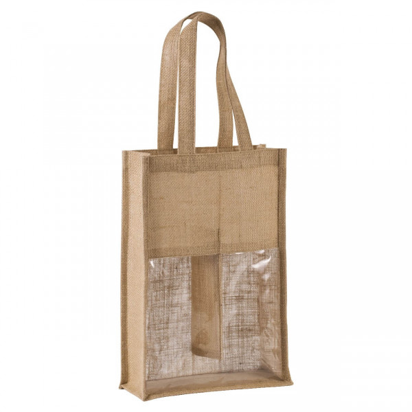 Eko torba z juty na dwie butelki KI0268 Natural