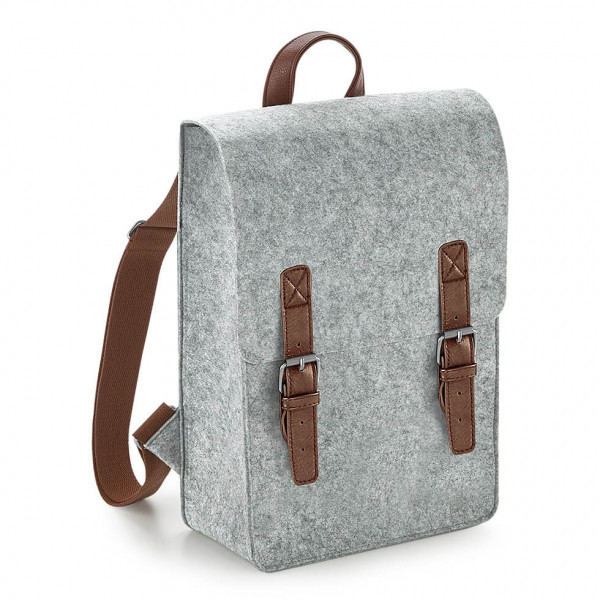 Wysokiej jakości filcowy plecak BG735 GREY MELANGE / TAN