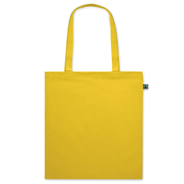 Kolorowa Eko Torba Na Zakupy z Bawełny Fairtrade 140 gr/m² MO2098-08 Żółty