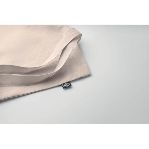 Materiałowa Eko Torba z Konopi Na Zakupy Płaska z Dnem MO6162-13 Naturalny