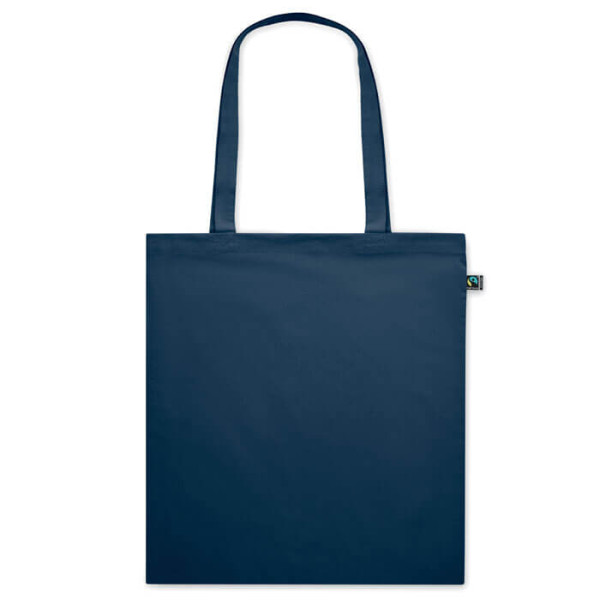 Kolorowa Eko Torba Na Zakupy z Bawełny Fairtrade 140 gr/m² MO2098-04 Granatowy
