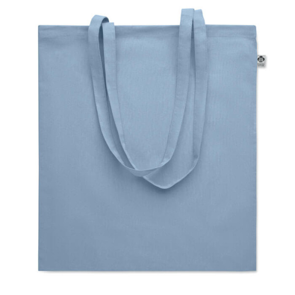 Klasyczna Eko Torba Na Zakupy z Bawełny Organicznej 180 gr/m² MO6711-66 Baby Blue