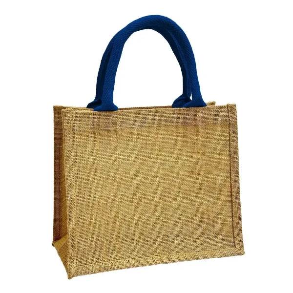 Torebka Jutowa Na Lunch CP905S Natural Royal Blue
