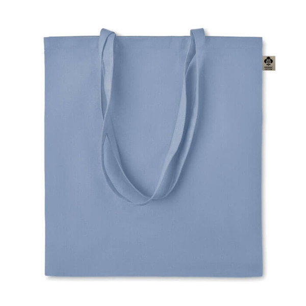 Klasyczna Eko Torba Na Zakupy z Bawełny Organicznej 140 gr/m² MO6189-66 Baby Blue