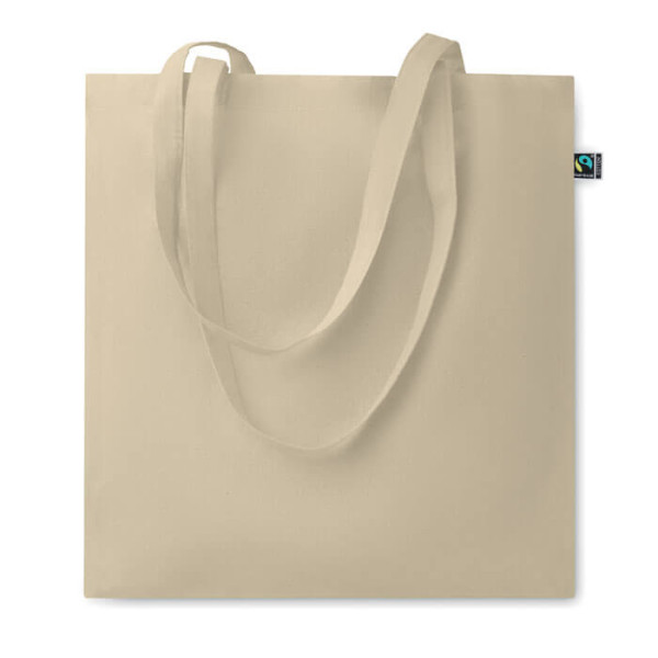 Kolorowa Eko Torba Na Zakupy z Bawełny Fairtrade 140 gr/m² MO2098-53 Kość Słoniowa