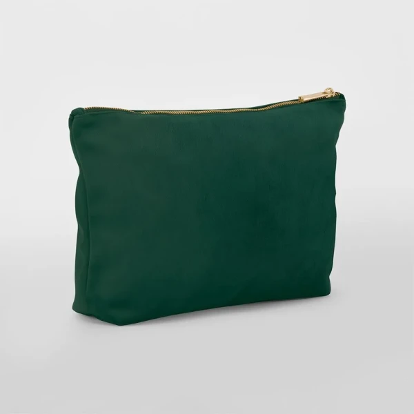 Eko Torebka / Kosmetyczka z Aksamitu z Recyklingu BG714 Dark Emerald L
