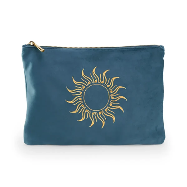 Aksamitna Eko Saszetka Etui z Recyklingu BG715 Blue Topaz L Wzór 1