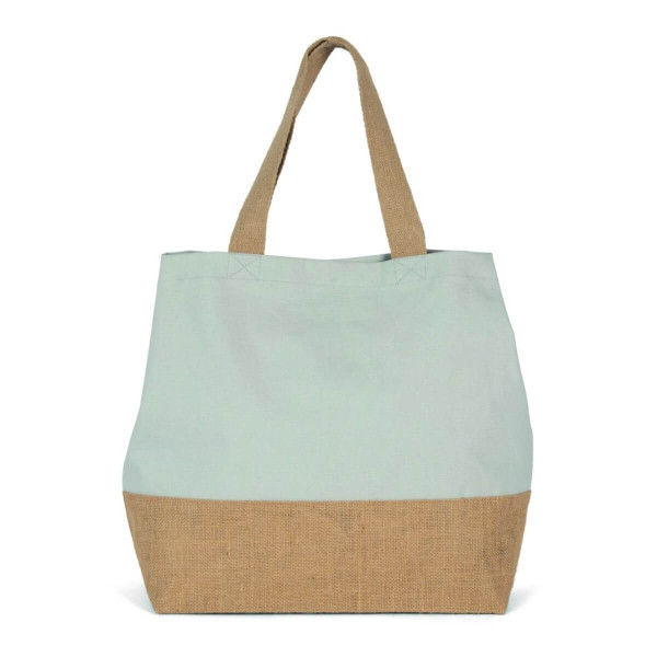 Eko torba płócienna z dnem z juty KI0235 Sage / Natural