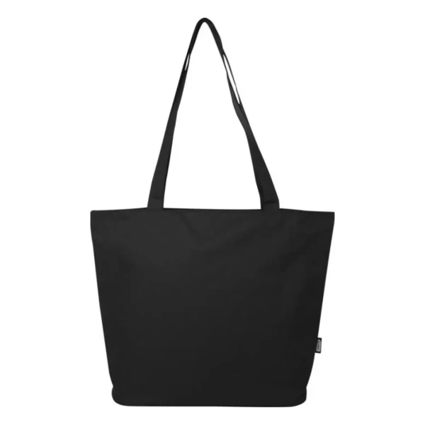 Torba Na Zakupy Zapinana Na Zamek z Recyklingu RPET PC130052-90 Czarny