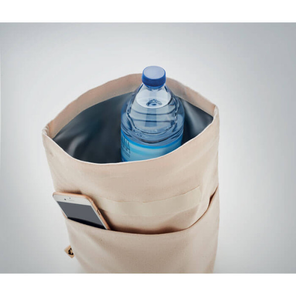 Termiczna Eko Torba Na Lunch z Bawełny z Recyklingu MO6751-13 Naturalny