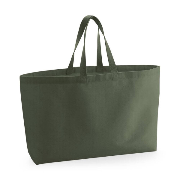 Maxi Duża Płócienna Torba Na Zakupy lub Na Plażę XXL W696 Olive Green