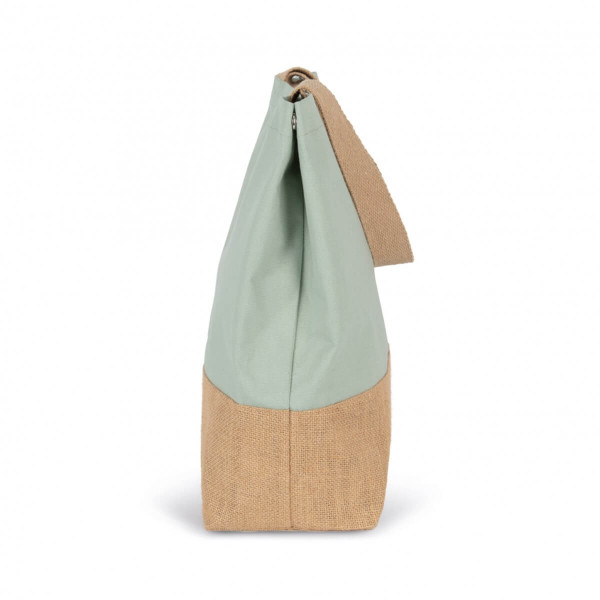 Eko torba płócienna z dnem z juty KI0235 Sage / Natural
