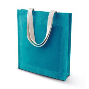 Eko torba jutowa z bawełnianą kieszenią KI0221