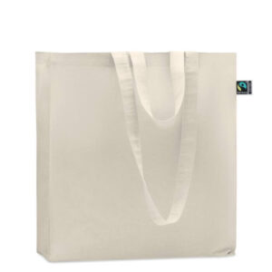 Eko Torba Na Zakupy z Grubej Bawełny Fairtrade 180 gr/m² z Dnem i Bokami MO2094