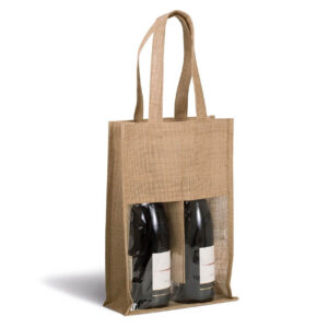 Eko torba z juty na dwie butelki KI0268
