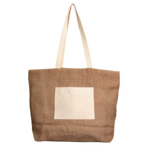 Jutowa Eko Torba Zamkiem i Kieszenią Si09149