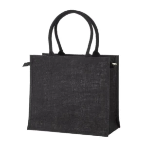 Jutowa Torba Na Zakupy z Zamkiem i Wewnętrzną Kieszenią Si25109