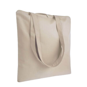 Płaska Bawełniana Eko Torba Zapinana Na Zamek Si11124_22