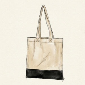 Eko torba PŁASKA DWUKOLOROWA