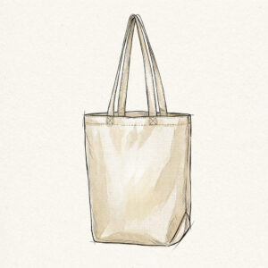 Torba bawełniana z nadrukiem - PŁASKA z DNEM