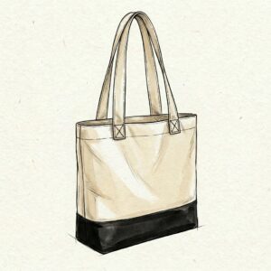 Eko torba PŁASKA z dnam DWUKOLOROWA