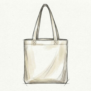 Torba bawełniana z nadrukiem - PŁASKA