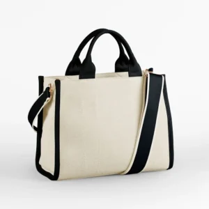 Torba Tote Polycotton z Zamkiem, Wew. Kieszenią i Podszewką QD632